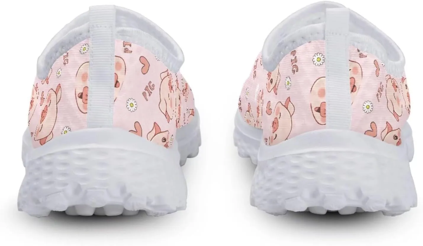 Womens Athletic Water Shoes Air Mesh Comfortable Slip-on Outdoor Sport Sneakers