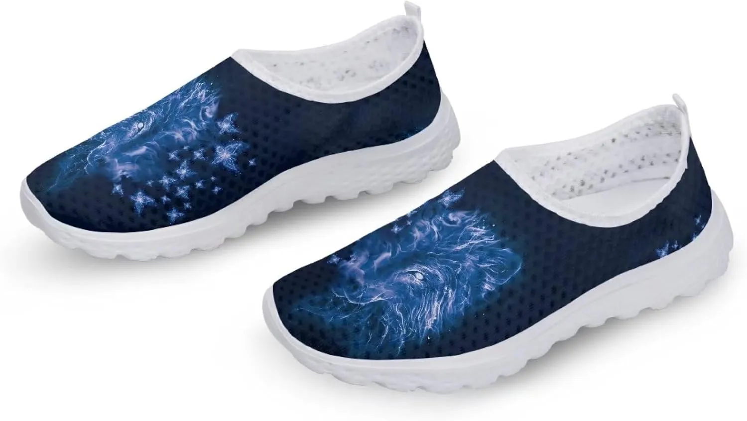 Womens Athletic Water Shoes Air Mesh Comfortable Slip-on Outdoor Sport Sneakers