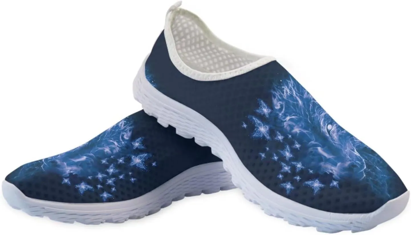 Womens Athletic Water Shoes Air Mesh Comfortable Slip-on Outdoor Sport Sneakers