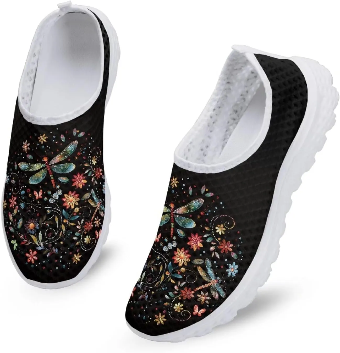 Womens Athletic Water Shoes Air Mesh Comfortable Slip-on Outdoor Sport Sneakers
