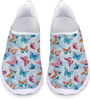 Womens Athletic Water Shoes Air Mesh Comfortable Slip-on Outdoor Sport Sneakers