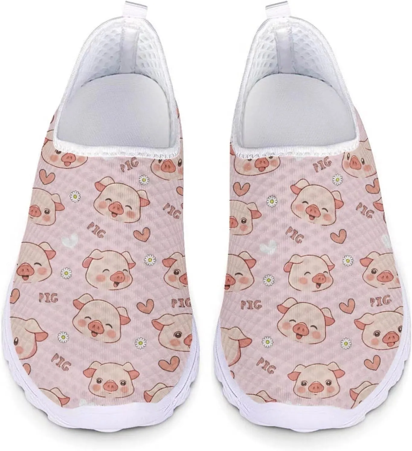 Womens Athletic Water Shoes Air Mesh Comfortable Slip-on Outdoor Sport Sneakers