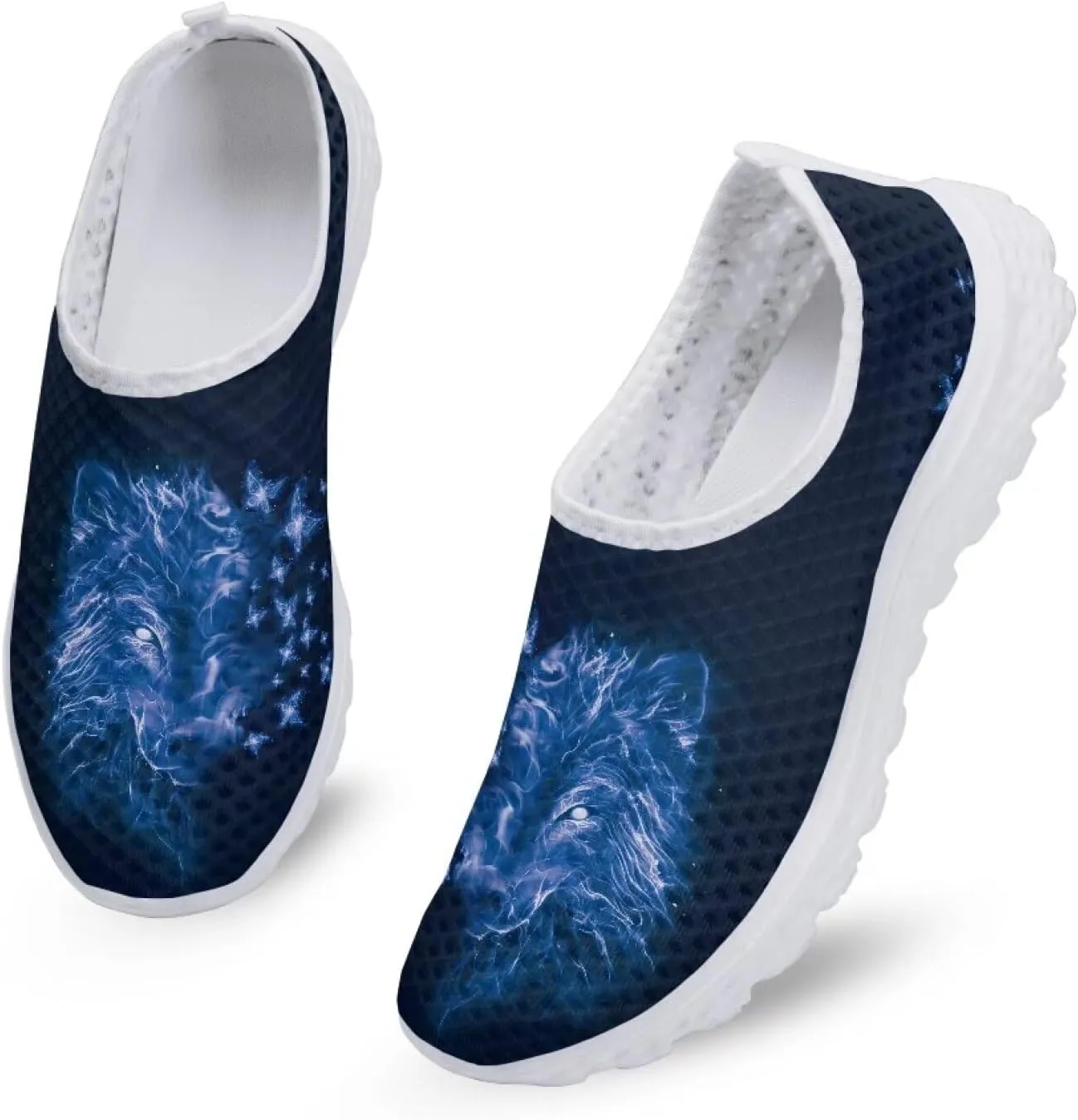 Womens Athletic Water Shoes Air Mesh Comfortable Slip-on Outdoor Sport Sneakers
