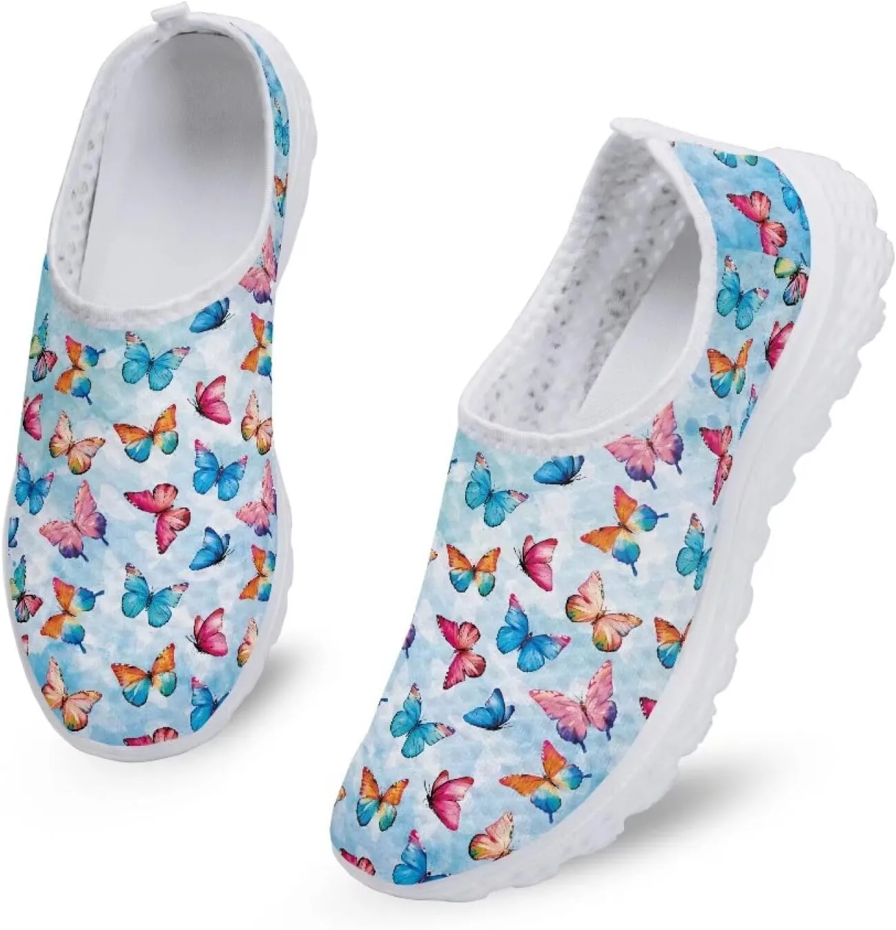Womens Athletic Water Shoes Air Mesh Comfortable Slip-on Outdoor Sport Sneakers