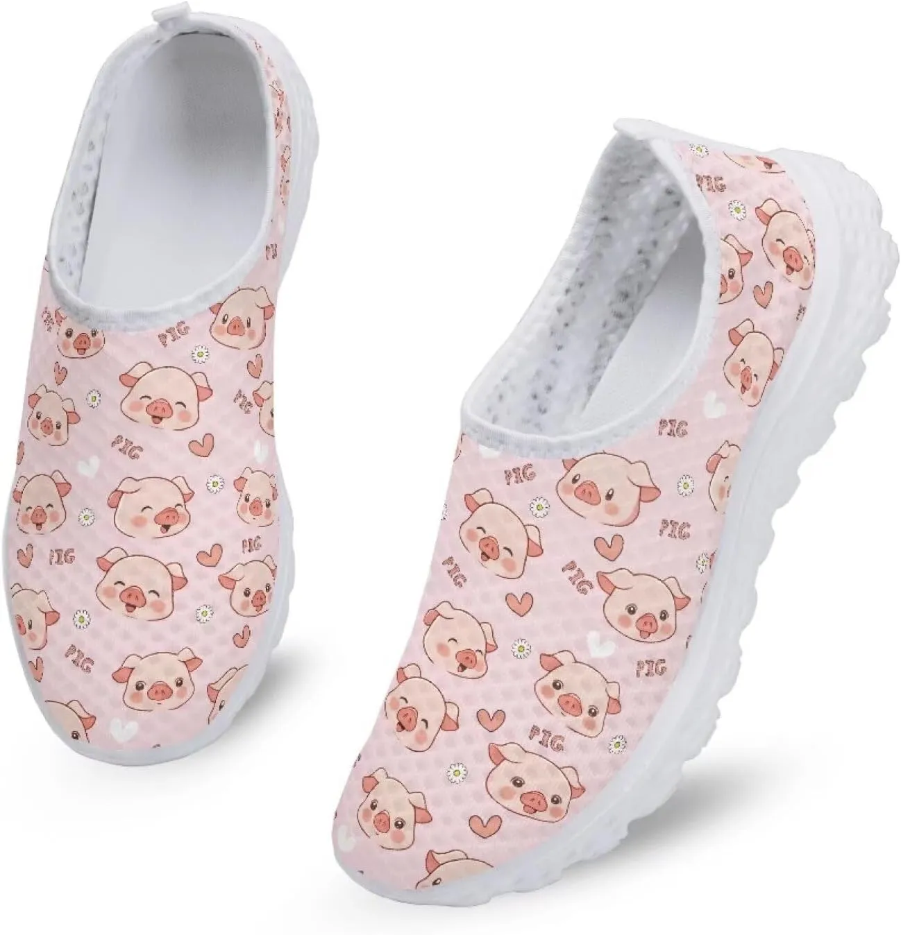 Womens Athletic Water Shoes Air Mesh Comfortable Slip-on Outdoor Sport Sneakers