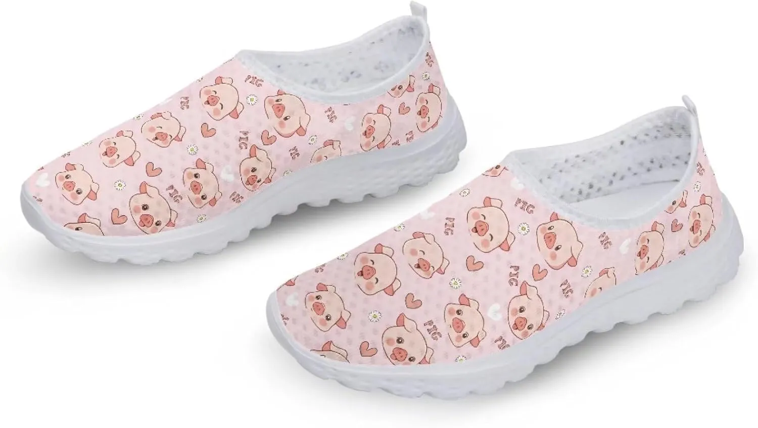 Womens Athletic Water Shoes Air Mesh Comfortable Slip-on Outdoor Sport Sneakers