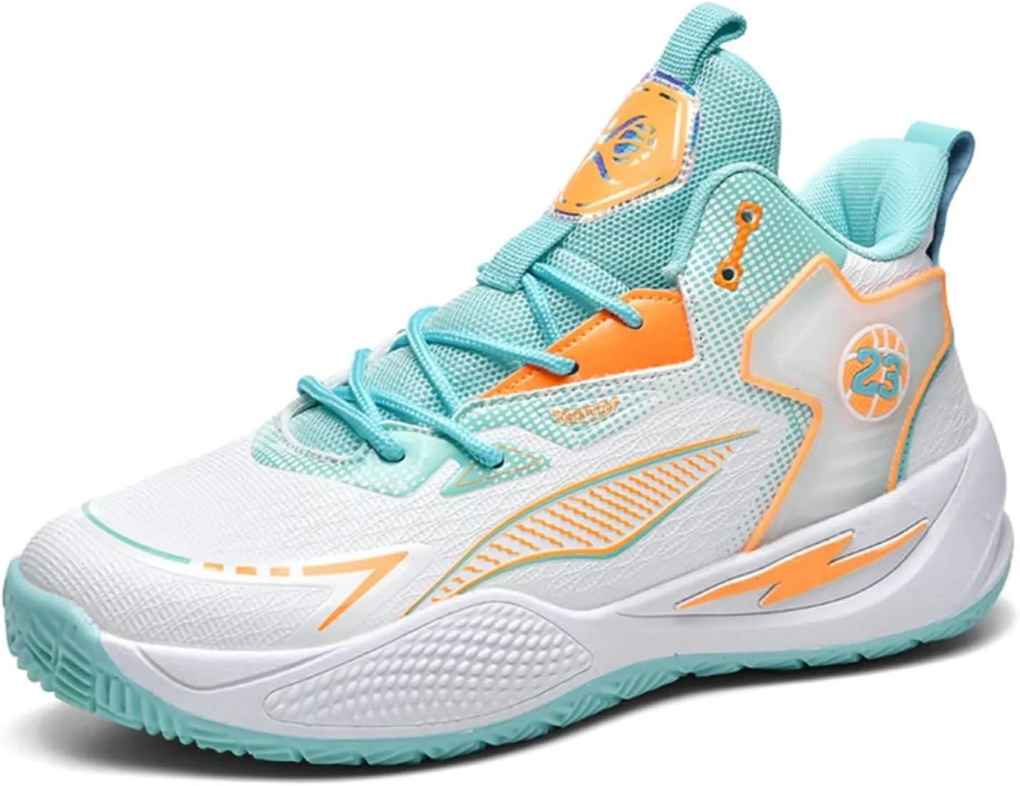 Womens Breathable Mesh Lace Up Basketball Shoes Fashion High Top Non-Slip Running Sneakers Casual Athletic Tennis Walking Sport Shoes