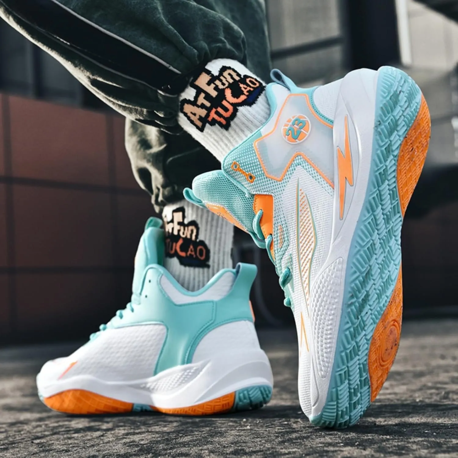 Womens Breathable Mesh Lace Up Basketball Shoes Fashion High Top Non-Slip Running Sneakers Casual Athletic Tennis Walking Sport Shoes