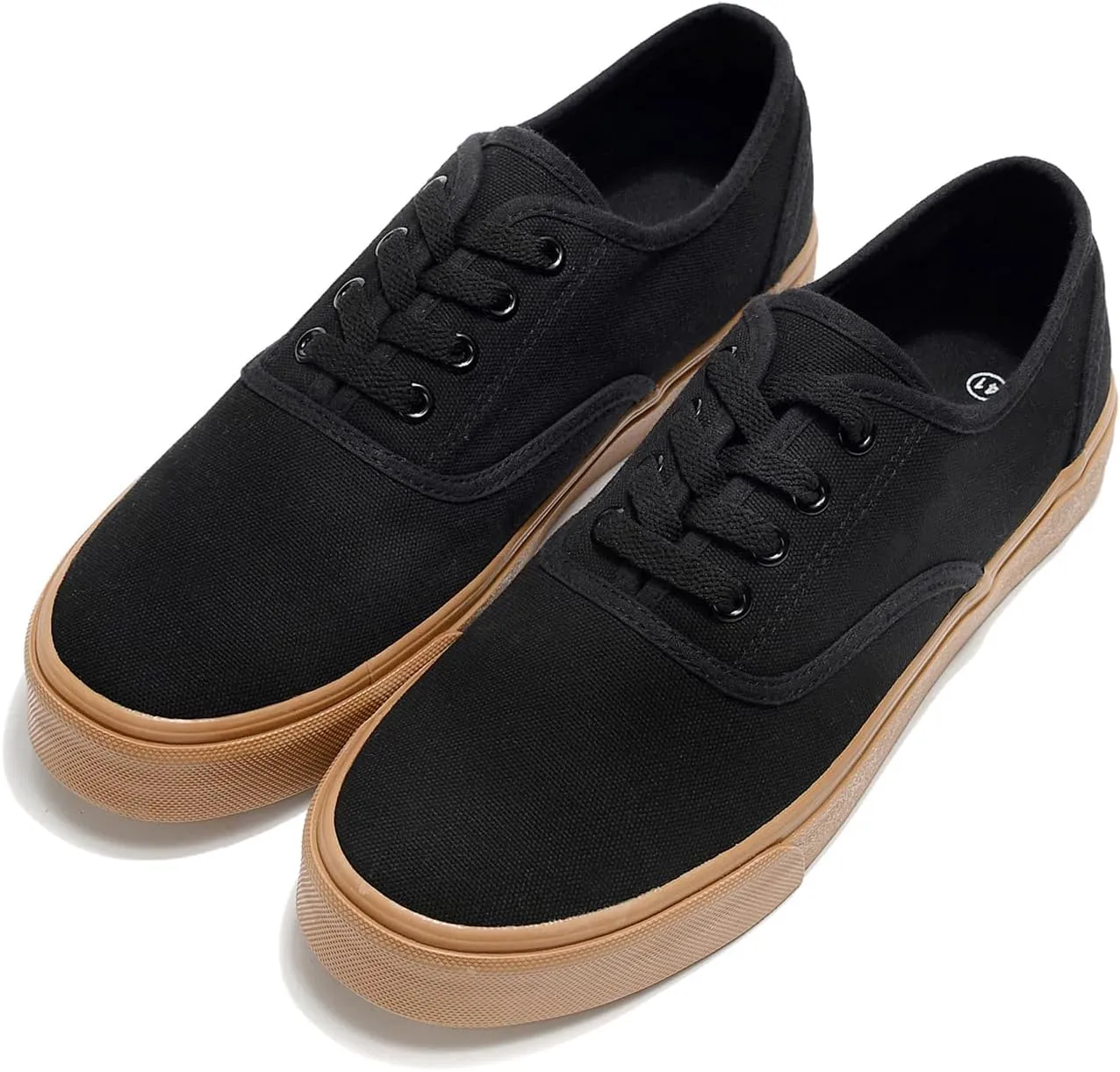Women's Canvas Shoes Low Top Fashion Classic Slip on Canvas Sneakers Lace-up Walking Shoes Tennis Shoes