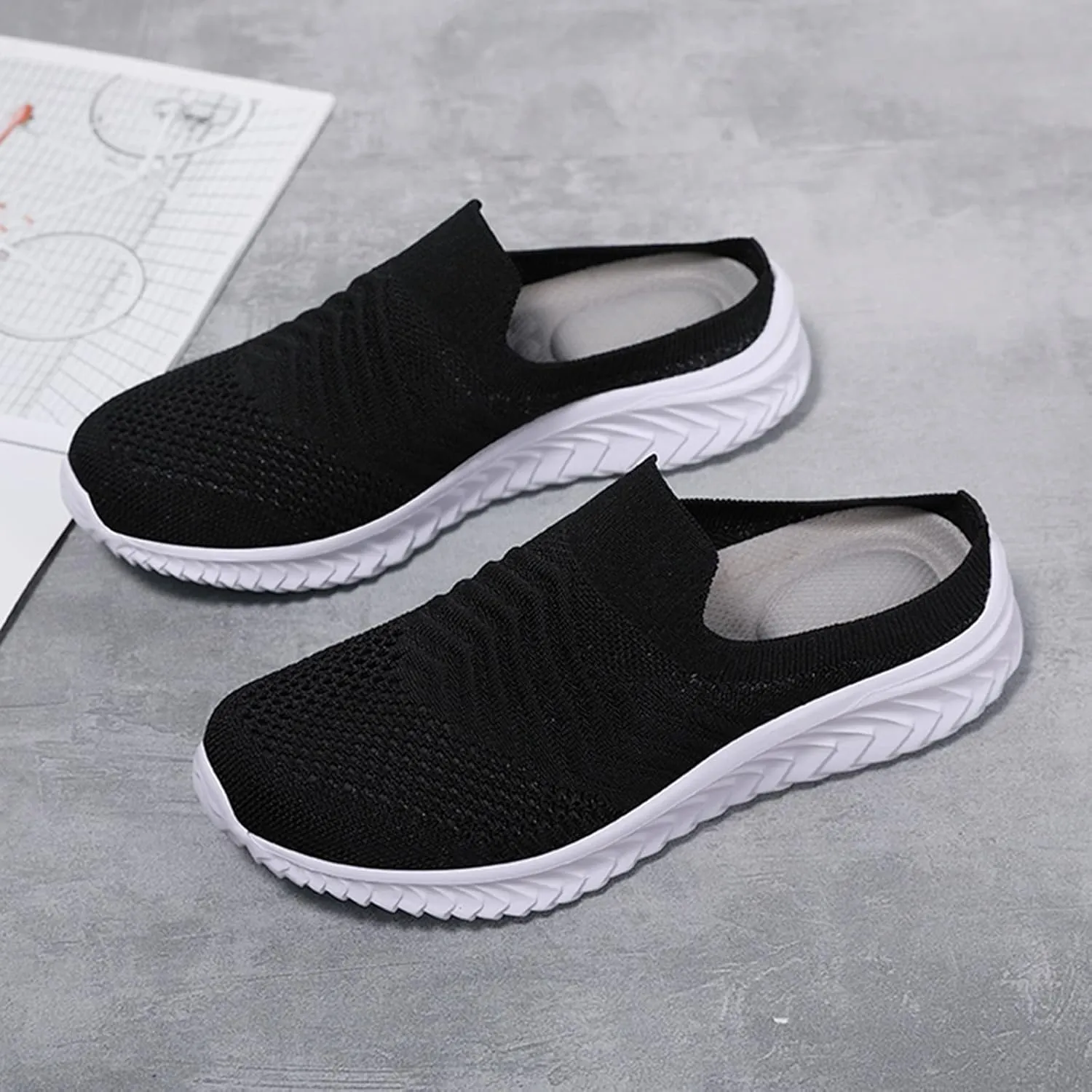 Womens Casual Slip On Loafers Comfortable Walking Shoes Lightweight Canvas Sneakers Flat Non Slip Flats