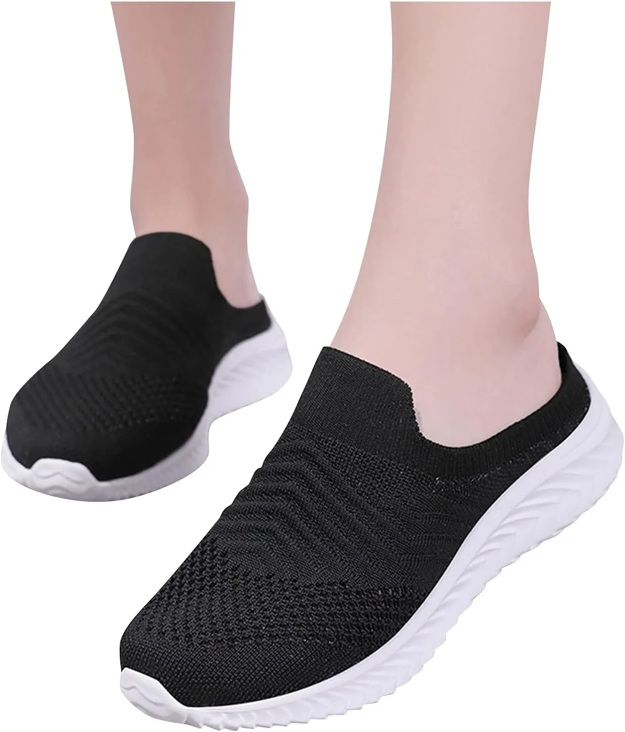 Womens Casual Slip On Loafers Comfortable Walking Shoes Lightweight Canvas Sneakers Flat Non Slip Flats