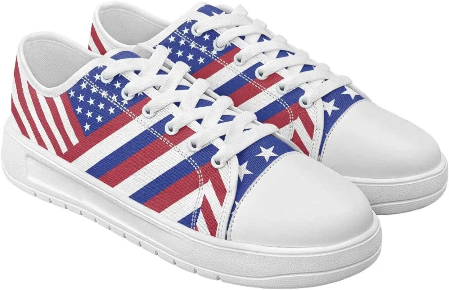Womens Casual Sneakers American Flag Shoes Women Canvas Shoes Patriotic Accessories