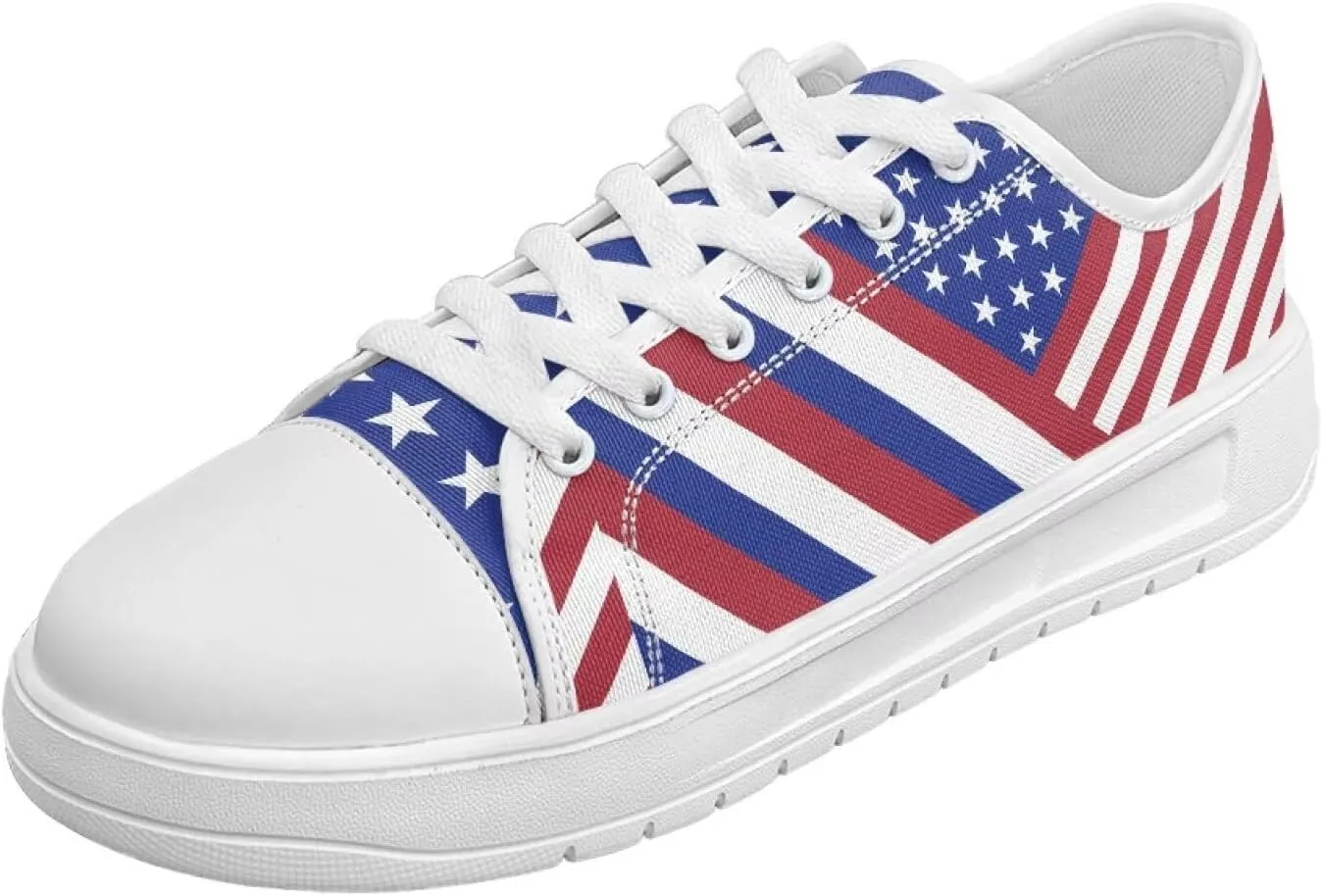 Womens Casual Sneakers American Flag Shoes Women Canvas Shoes Patriotic Accessories