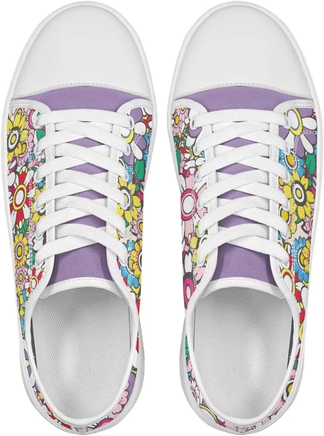 Womens Casual Sneakers Flower Shoes for Women Stylish & Comfortable Canvas Shoes