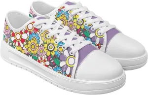 Womens Casual Sneakers Flower Shoes for Women Stylish & Comfortable Canvas Shoes