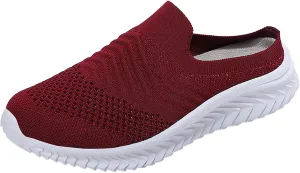Womens Comfortable Orthopedic Sneakers Slip On Walking Shoes with Arch Support Casual Loafers for Plantar Fasciitis Foot Pain Relief Swollen Feet