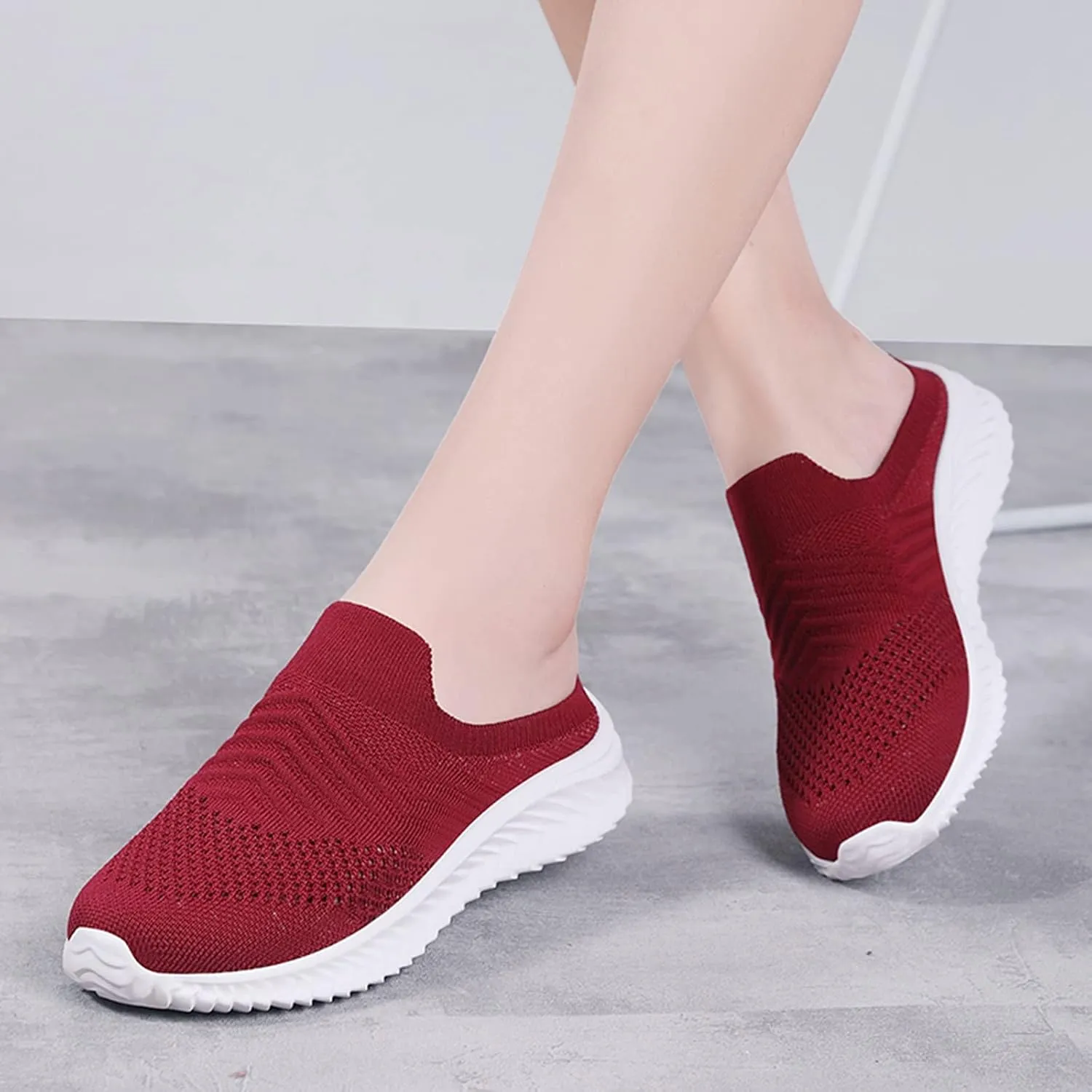 Womens Comfortable Orthopedic Sneakers Slip On Walking Shoes with Arch Support Casual Loafers for Plantar Fasciitis Foot Pain Relief Swollen Feet