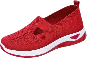 Womens Orthopedic Casual Shoes Slip On Walking Sneakers with Arch Support Comfortable Loafers for Plantar Fasciitis Relief Foot Heel Pain Diabetic Feet