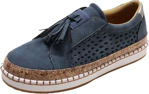 Womens Orthopedic Diabetic Walking Sneakers Slip On Shoes with Arch Support Comfortable Casual Loafers Plantar Fasciitis Relief Foot Pain