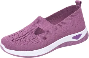 Womens Orthopedic Walking Loafers Slip On Sneakers with Arch Support Comfortable Casual Shoes Plantar Fasciitis Relief Foot Heel Pain Diabetic Feet