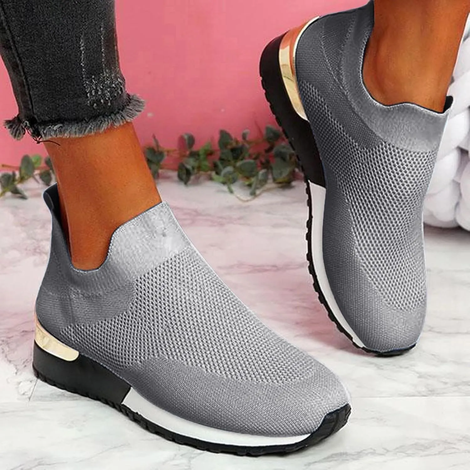 Womens Running Shoes Mesh Breathable Casual Shoes for Fall Women Shoes Sneakers Sneakers for Women Walking Non Slip Basketball Shoe Grip Trainers Shoe