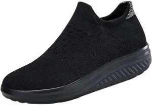 Womens Simple Slip on Walking Shoes Outdoor Casual Solid Color Comfortable Lightweight Casual Shoes for Ladies Breathable Fashion Sneakers for Outdoor Walking