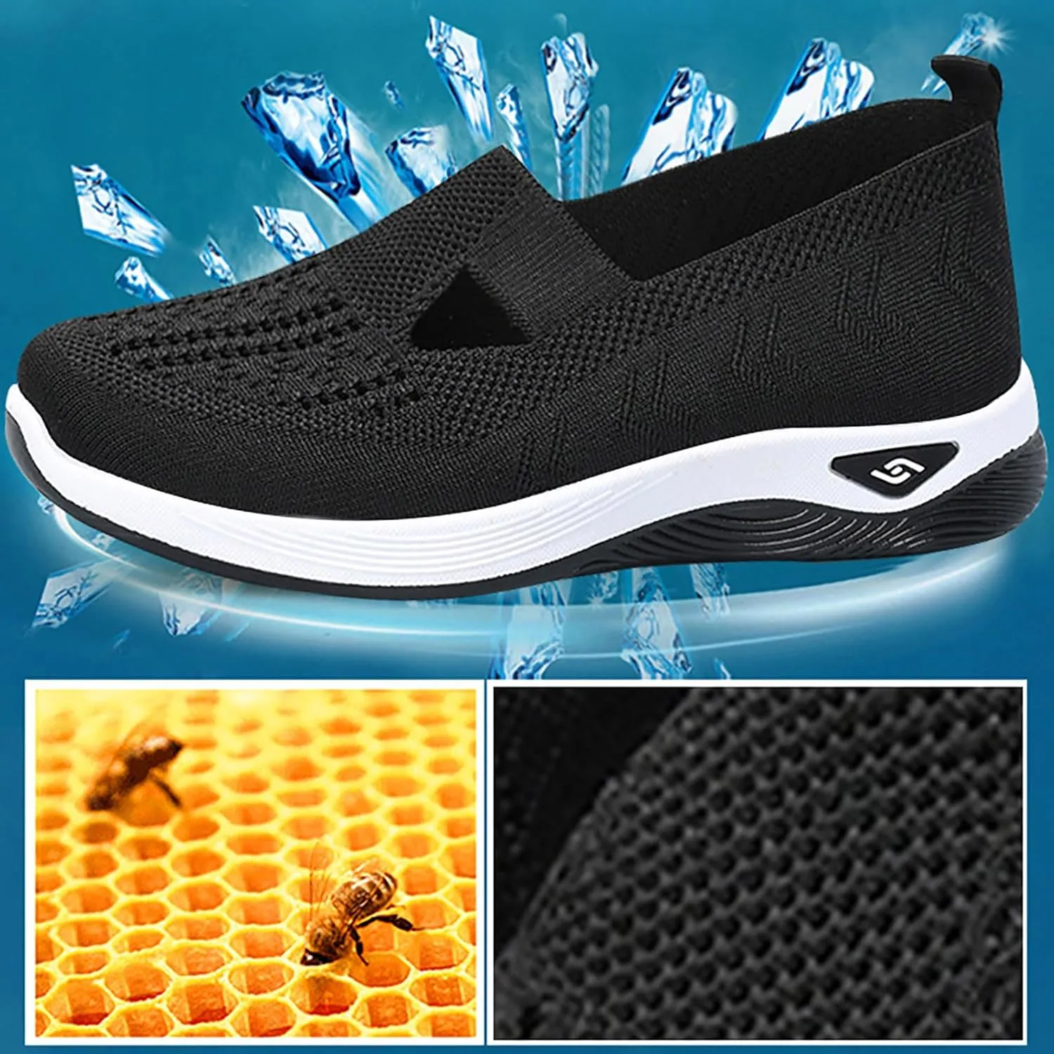Women's Woven Orthopedic Breathable Soft Walking Running Shoes for Men Food Service Slip On Shoes Casual Fashion Sneakers Brown Tennis Shoe Trainers Shoe