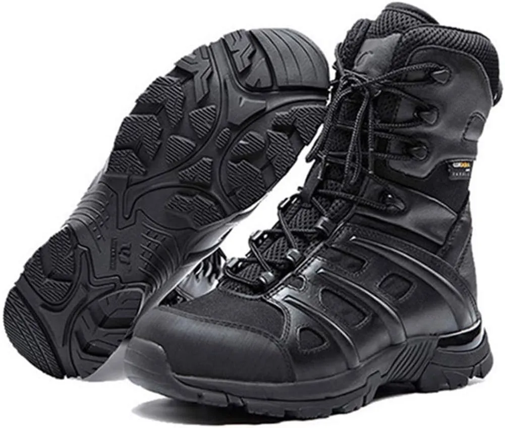Wygwlg Men Boots Wear-Resisting Non-Slip Outdoor Climbing Hiking Boots Combat Military Boots Shoes High Top Shoes for Mens
