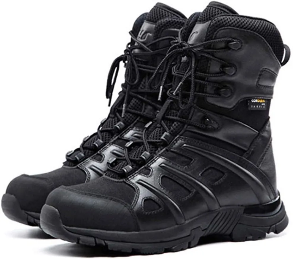 Wygwlg Men Boots Wear-Resisting Non-Slip Outdoor Climbing Hiking Boots Combat Military Boots Shoes High Top Shoes for Mens