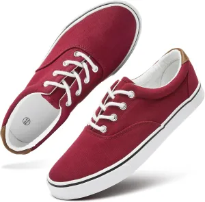yageyan Mens Low Top Canvas Walking Shoes Lace-up Fashion Sneakers Casual