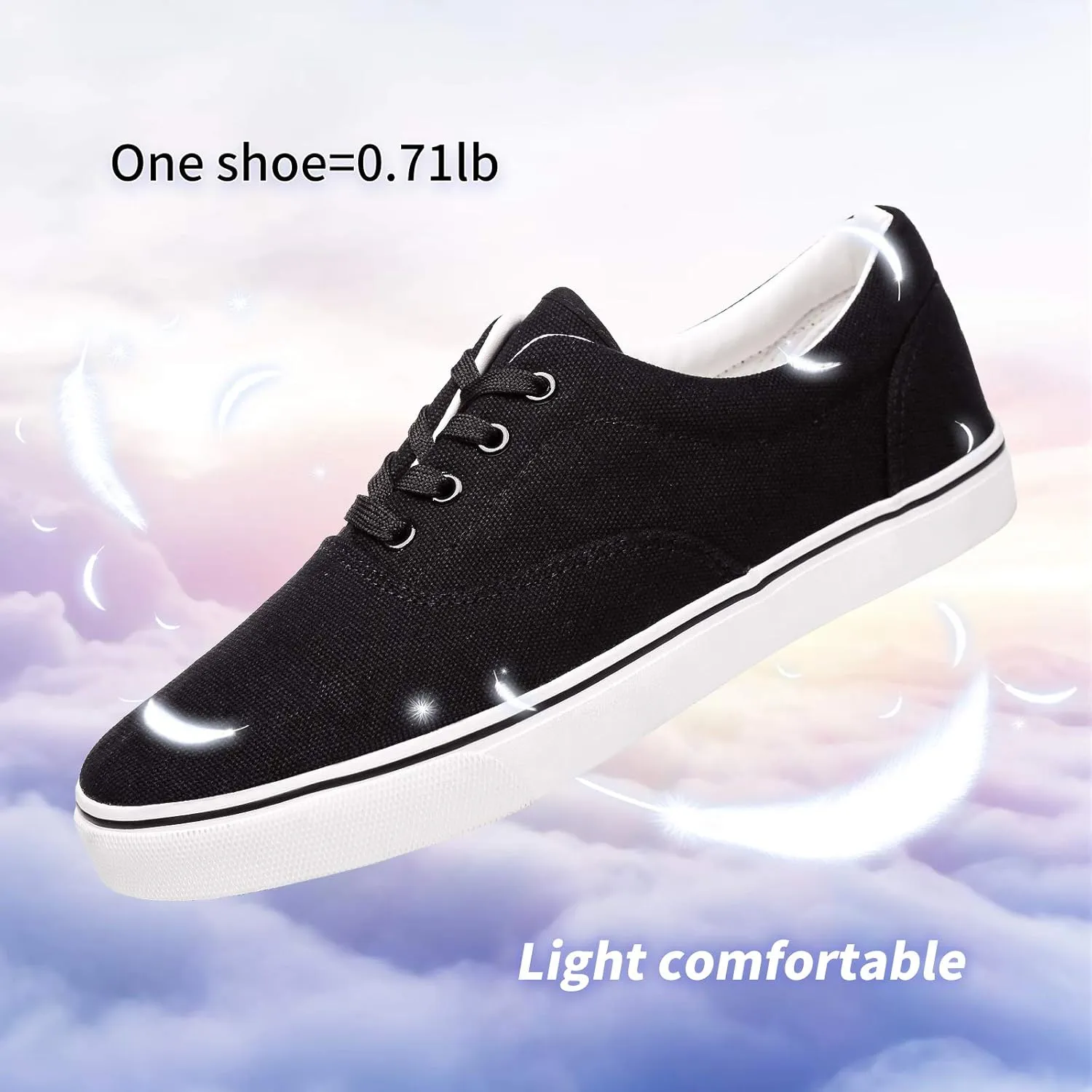 yageyan Men’s Low Top Canvas Walking Shoes Lace-up Fashion Sneakers Casual