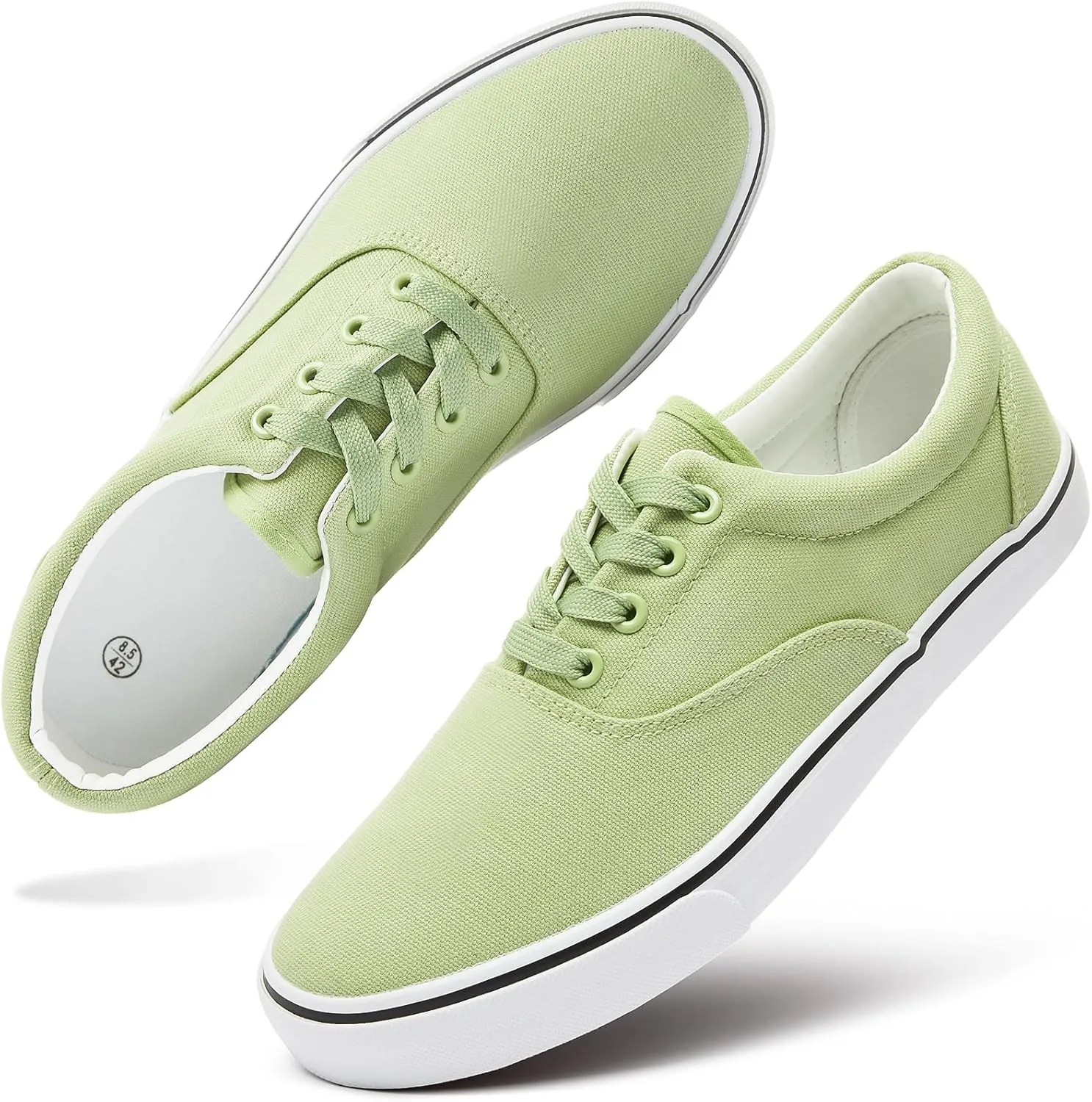 yageyan Men’s Low Top Canvas Walking Shoes Lace-up Fashion Sneakers Casual
