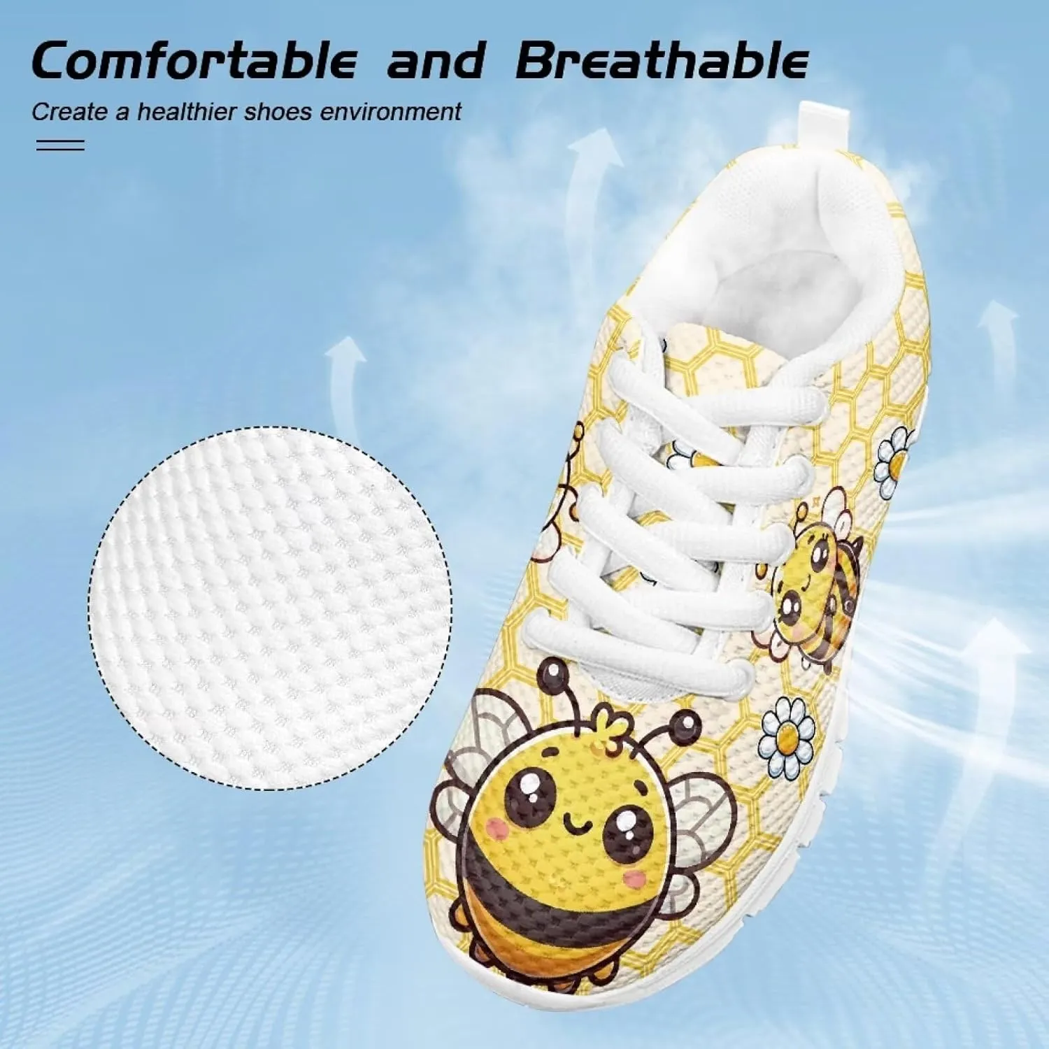 Yzaoxia Kids Shoes Ultralight Breathable Air Mesh Shoes for Child Comfortable Flat Sports Shoes