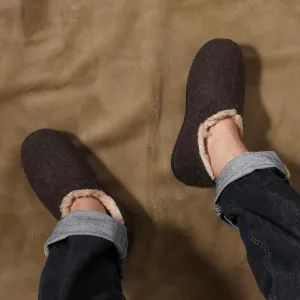 Zizor Men's Comfy Caterpillar Slippers Indoor Outdoor House Shoes, Warm Soft Knit Upper Fuzzy Fleece Lined Memory Foam Sole with Hard Bottom